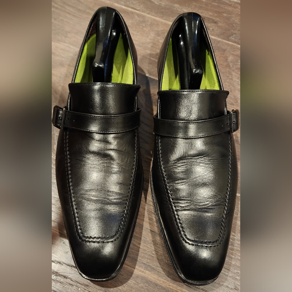 Mezlan buckle strap slip-on shoes